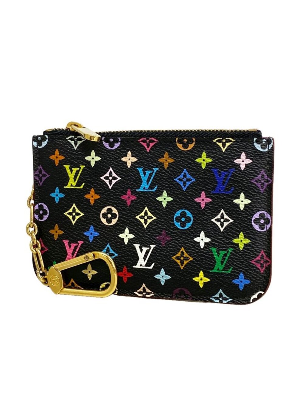Louis Vuitton Coin Purse Monogram Multicolor Pochette Cles Noir Grenat